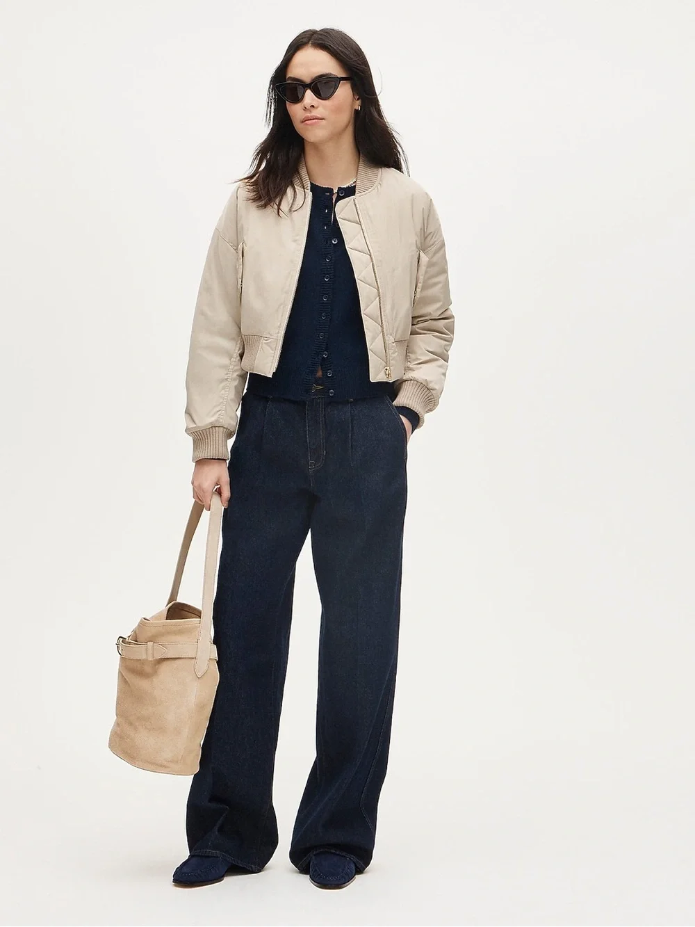 J. Crew Perfect Cashmere Cardigan in Navy Blue Size XS *flawed**
